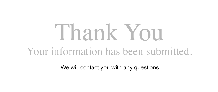 Thank You! Your information has been submitted.