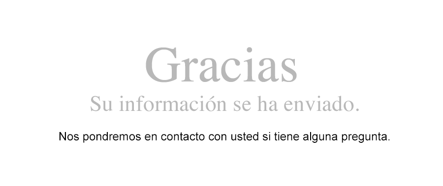 Gracias! Su información se ha enviado.