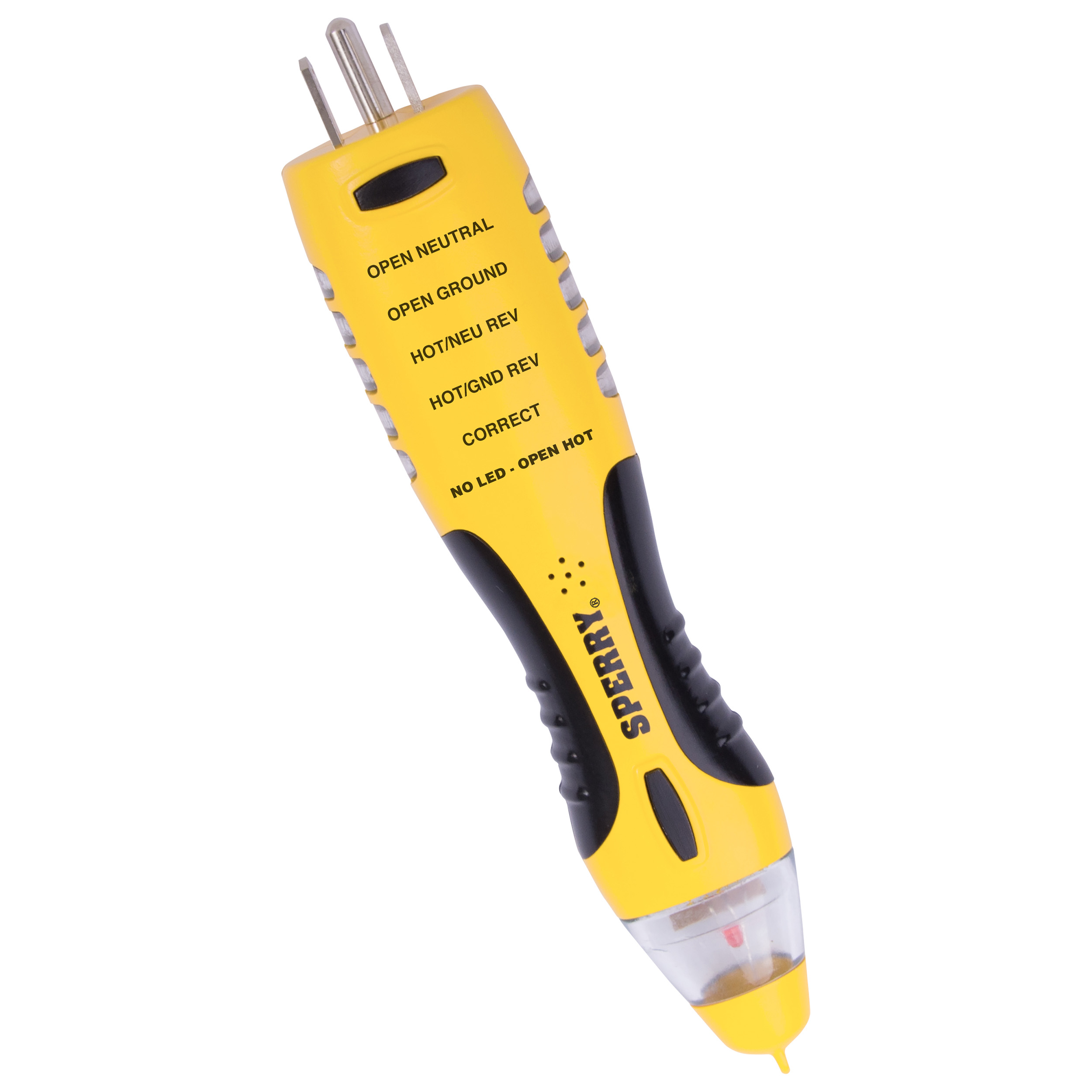 Crush Rating Sperry Instruments VD7504GFI DualCheck 2-in-1 Non-Contact Voltage Detector GFCI Outlet Circuit Analyzer 250 lb Fivе Расk 50-1000V AC 360° Visual & Audible Indicators