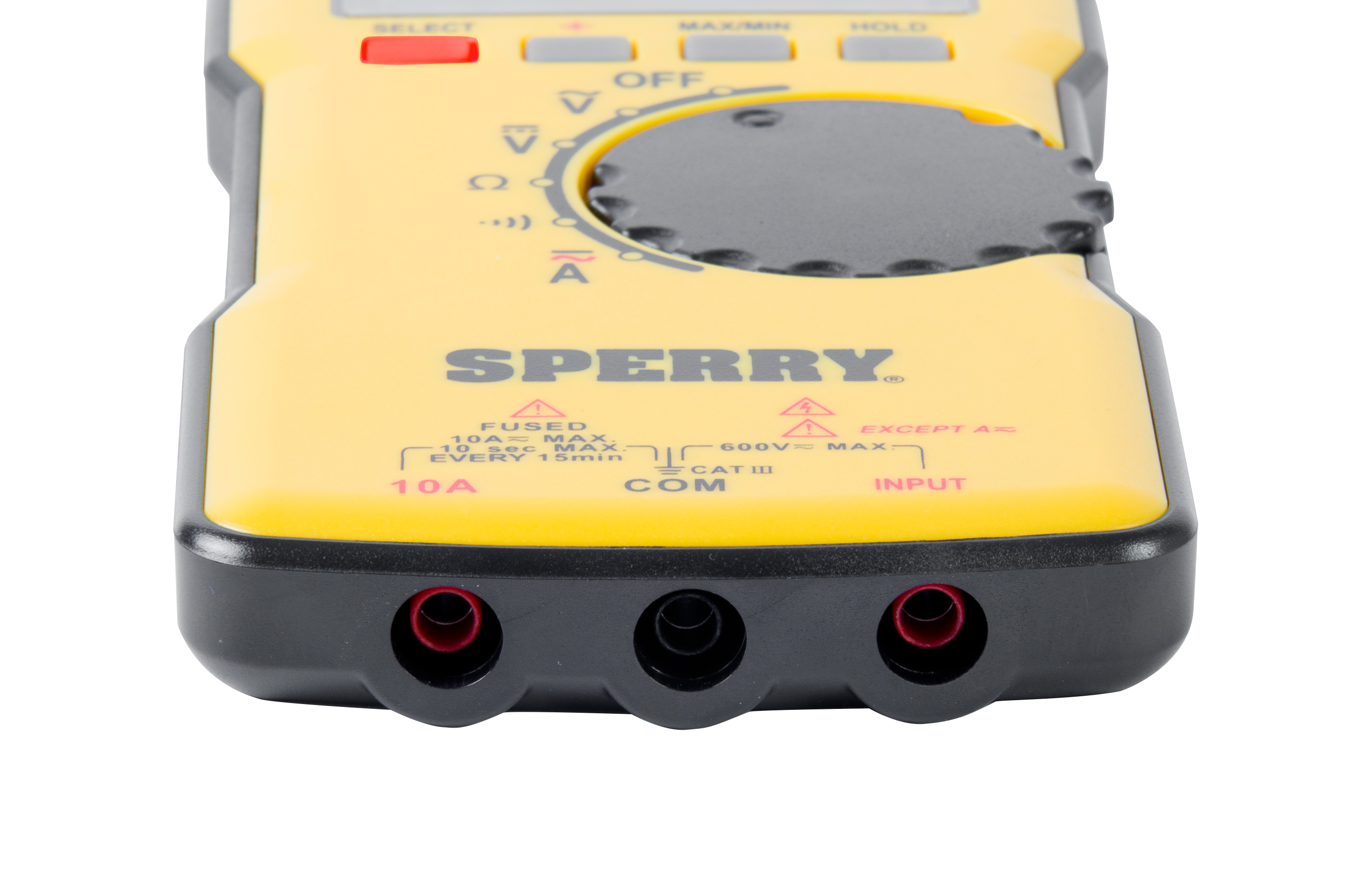 Yellow Digital Thin Multimeter 10A Sperry Instruments DM6800 Autoranging 600V AC/DC 