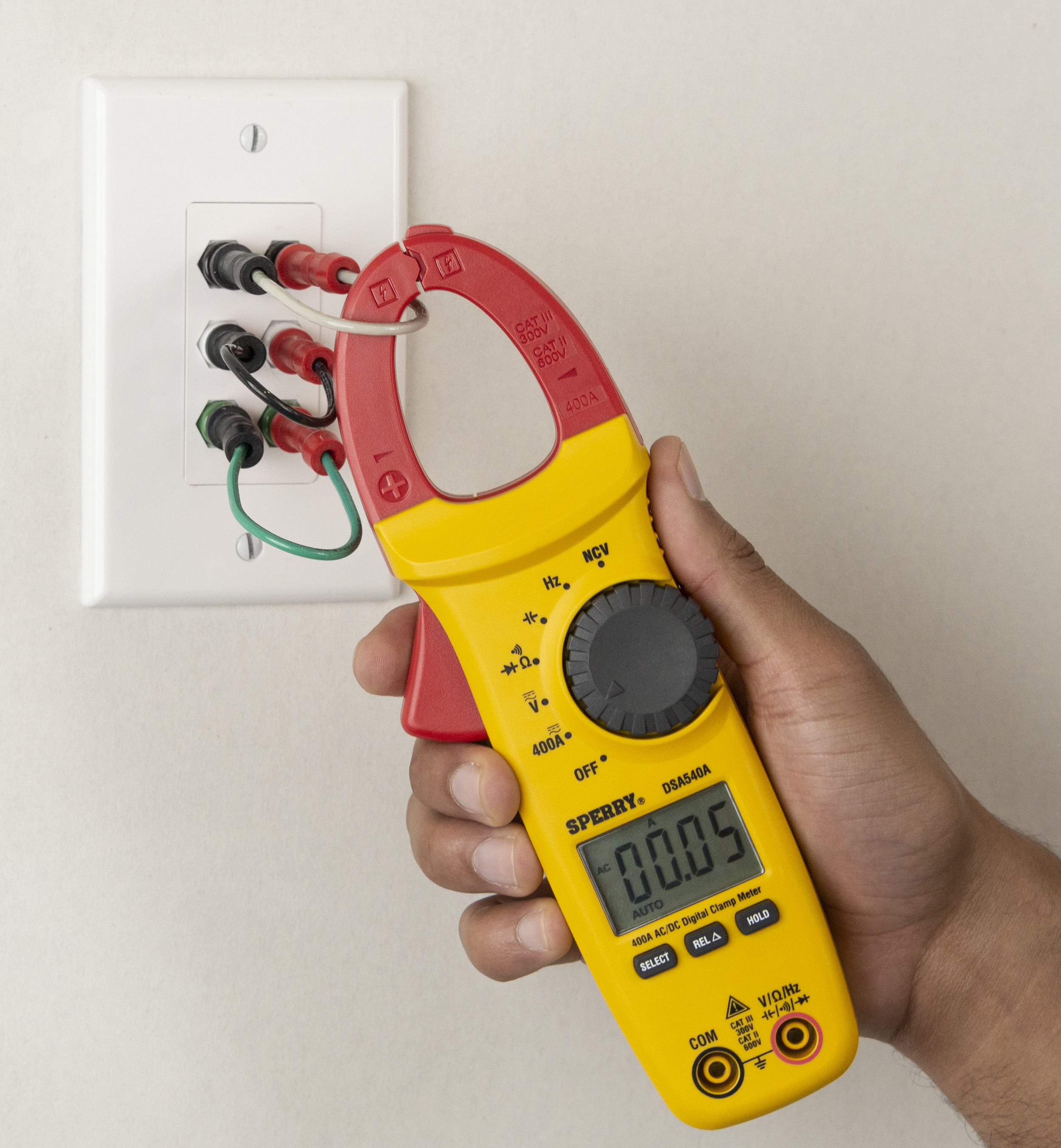 Clamp Meter, Snap-Around, Digital LCD, 10-Funct AC/DC Current and