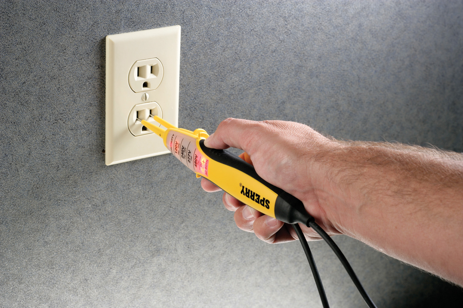 Sperry Instruments ET6204 Voltage Tester - 4 Range 80-480V AC/DC With Snap-in Leads